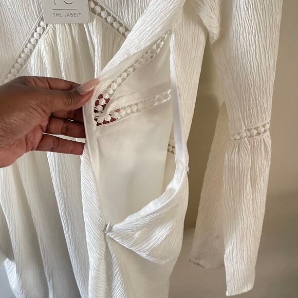 Boho Chic Tunic Peasant Dress Womens Small White Lagenlook Hippie Minimalist - Picture 4 of 9